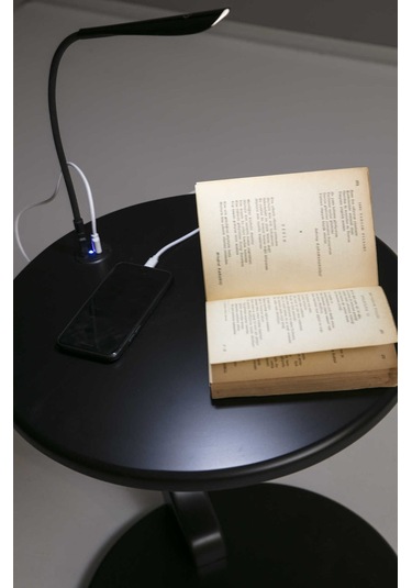 Lunora Kayın Ahşap C Yan Sehpa Siyah