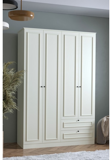 Sarmobi Mira 4 Kapaklı 2 Çekmeceli Dolap 54mra600108ayay Bej