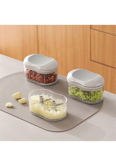 Verimli Manuel Sarımsak Ve Zencefil Kesici - Mutfak İçin El İtmeli Kıyma Makinesigösterildiği Gibi Siyah