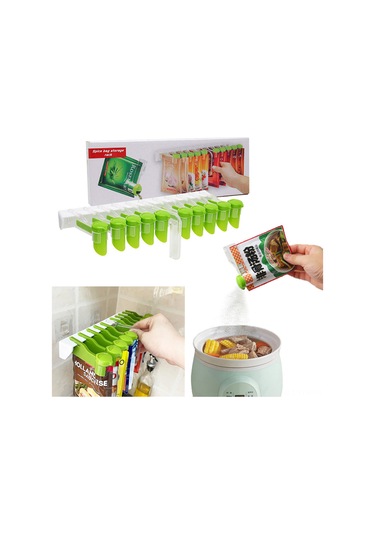 Mutfak Baharat Düzenleyici Raf - 3/6/10 Parça/set Deliksiz Askı Tasarımı İle Asılan Mutfak Baharat Çantası Depolama Rafı, Kilitli Klips Ve Dağıtıcı İle Baharat Depolama Düzenleyici Raf. Beyaz
