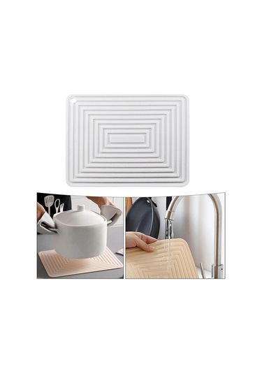 Pazly Tutucu Suntek Su Mat Kurutma Güveç Geçirmez Bulaşık Beyaz Mf Beyaz