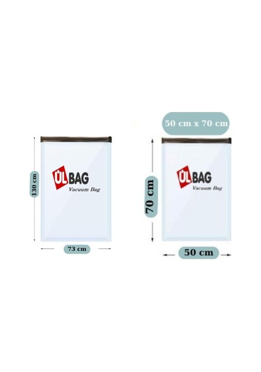 2'li Vakumlu Hurç Seti - 6 1 Ad. Orta Boy - 1 Ad. Büyük Boy Yastık, Yorgan Vakumlu Poşet Şeffaf
