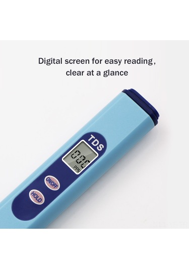 Yifomall Mavi Tds Su Kalitesi Test Cihazı, 0-9999ppm Aralığı, Hassas Prob, Mini Taşınabilir Dijital Ölçer, Deri Kılıf İle Batarya Dahil