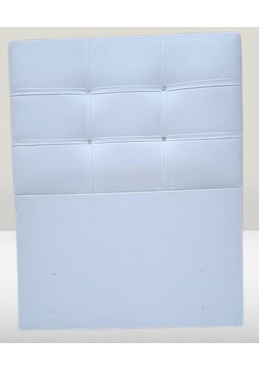 Başlık Dk Tek Kişilik 90'lık Model Suni Deri Beyaz Kumaş El Yapım