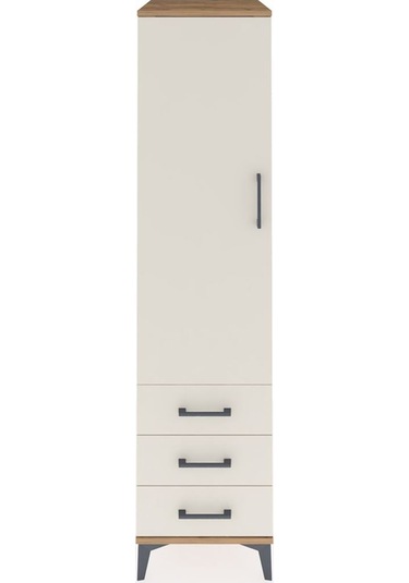 Kronos Dolap 2 Raflı 3 Çekmeceli Tek Kapaklı 44x59x182 Çam-ay... Çam