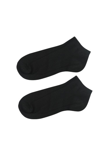 Lukitus Kısa Pamuklu Erkek Patik Çorap 6 Çift Siyah