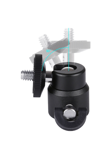 Puluz 1/4 İnç Kilitli Vidalı Metal Tripod Bilyalı Kafa Adaptörü