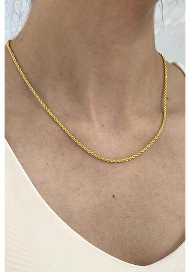 Zümrüt Sarraf 14 Ayar Altın Halat Zincir Kolye 3 Gr