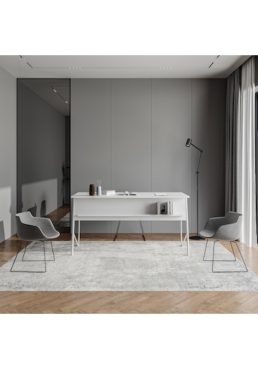 Lagomood Ella Ofis Masa Takımı 150 Cm Beyaz