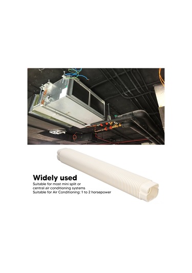 Dofolink Pvc Esnek Klima Boru Kapağı - Mini Split Ve Merkezi Klima Sistemleri İçin Uygun 1-2 Hp - Koruyucu Ve Estetik