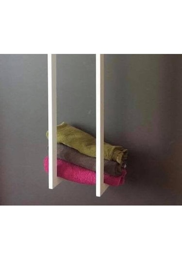 Banyo İçin Raf Metal Havluluk Banyo Aksesuarı Beyaz