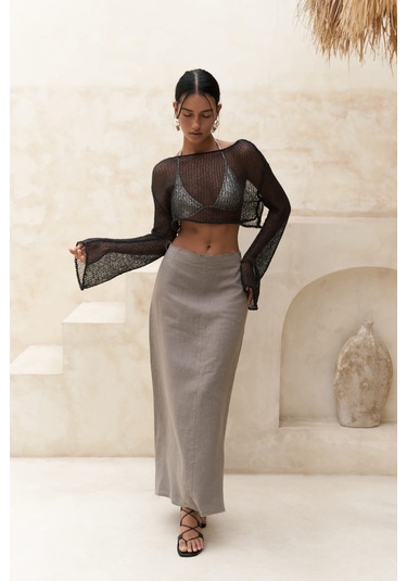 Samir Pis Detay Füme Keten Etek Füme