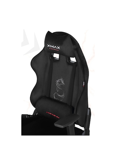 Rio Balerion Terletmez Kadife Kumaş Siyah Gaming Oyuncu Koltuğu - 20 Siyah