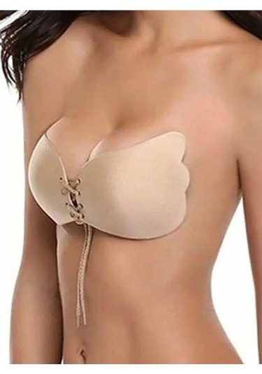 Miss Feliz Bayan Yapışkanlı Kelebek Sütyen Ten