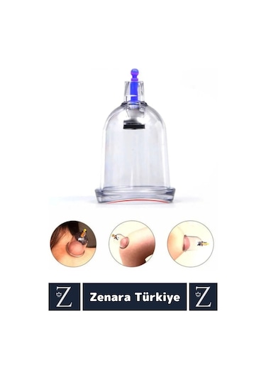 Yüksek Kaliteli Vakumlu Hacamat Kupası 5 Numara 50 Adet