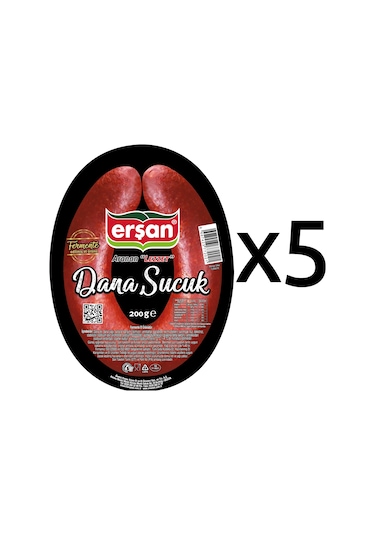 Erşan Dana Fermente Kangal Sucuk 5 x 200 G