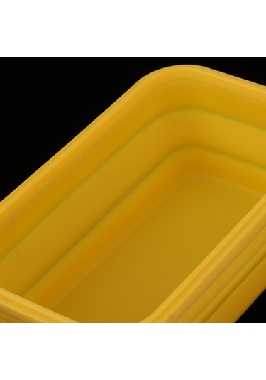 Homyl Katlanır Silikon Öğle Yemeği Kutusu Kase Bento 800ml-sarı 800ml Sarı Çok Renkli