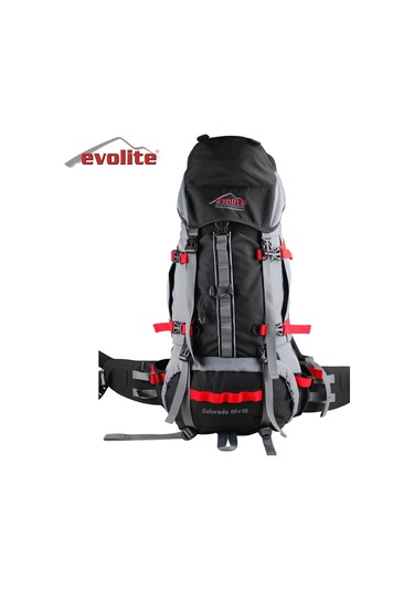 Evolite Colorado 55+10 Litre Sırt Çantası Siyah