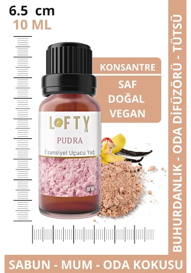 Lofty Pudra Amber Bahçe Gülü Uçucu Yağ Buhurdanlık Esansı Oda Kokusu 10 ML