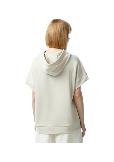 Nautica Kadın Relaxed Fit Kısa Kollu Sweatshirt - Bej Bej