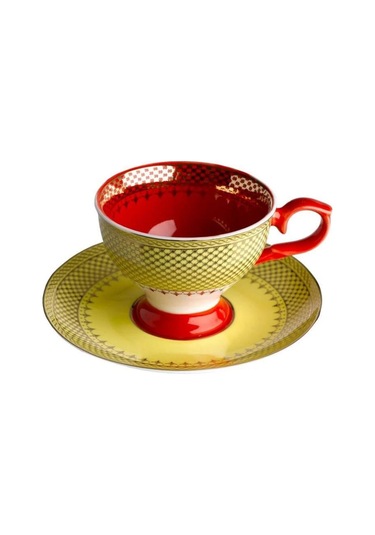 Pols Potten Espresso Set Grandma- 4'lü Fincan Çok Renkli