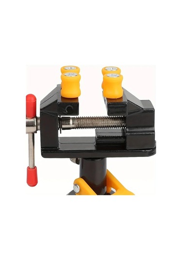 Xuweiwei Siyah 360 Dönebilir Mini Masa Mengenesi Emme Tabanlı Ayarlanabilir Çeneli