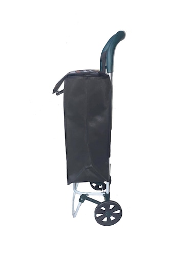 Tekerlekli Pazar Arabası Ve Çantası, Pazar Sepeti - Turuncu Siyah