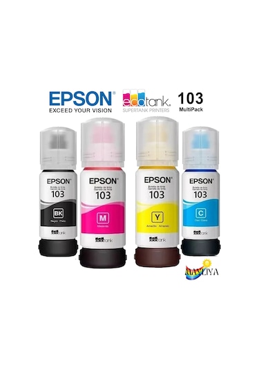 Epson 103  L3160 Multipack Şişe Mürekkep Seti