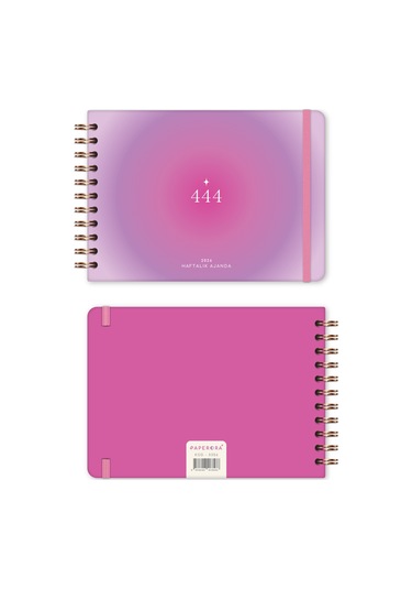 2026 Dikey Haftalık Ajanda Yatay A5 Formda Spiralli Sert Kapak Haftalık Ajanda 21x15 Cm Aura Aura