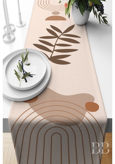 Belle Benoit Baskılı Amerikan Servisi Runner 140x40 Cm Desen35