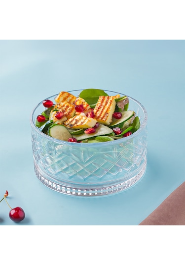 Porsima 4 Lü Kristal Cam Çerezlik Sunumluk Tek Kişilik Salata Kasesi 400 Ml