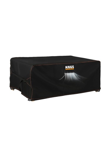 Haegs Bahçe Mobilyası Örtüsü, 200-160-74cm, Su Geçirmez, Dış Mekan Masa Ve Sandalye Örtü Branda Siyah