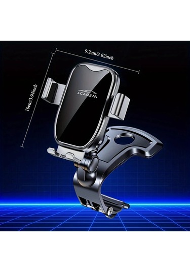 Boatshop1 Siyah Araba Gösterge Paneli Telefon Tutucu 360 Derece Dönebilir Alüminyum Kelepçe Tüm Akıllı Telefonlar İçin
