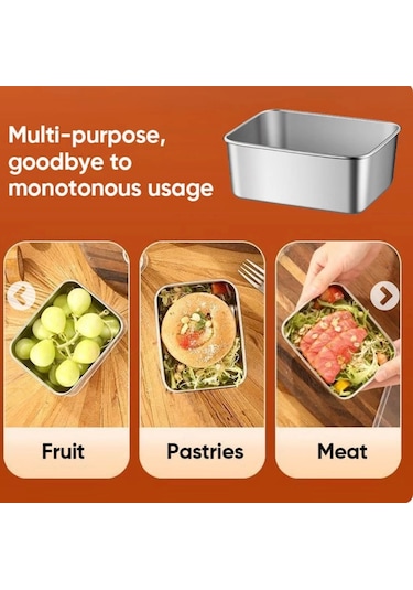 Paslanmaz Çelik Saklama Kabı Çok Renkli