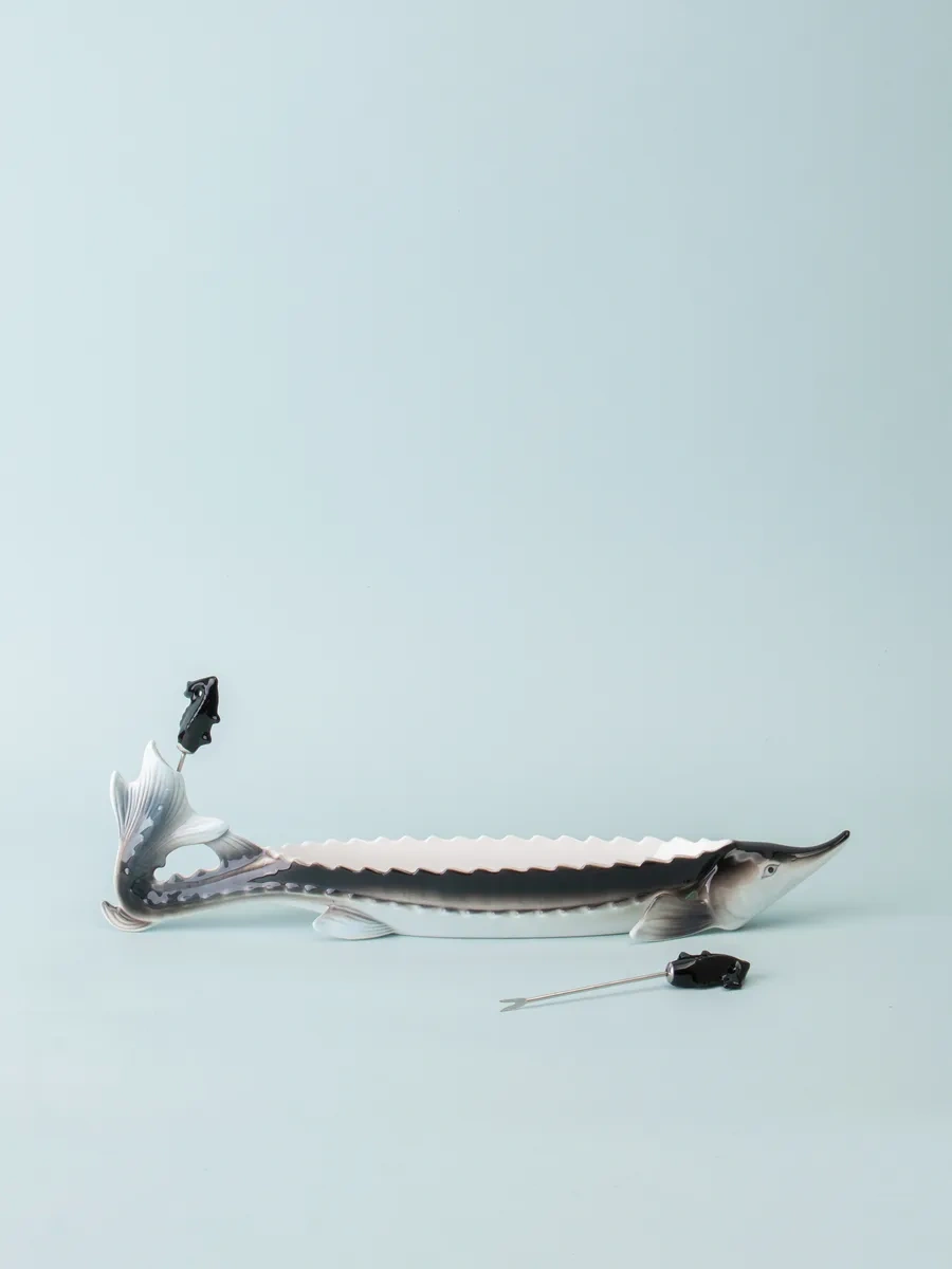 Lefard 32 Cm Sunum Tabağı "uskumru" Çatal Seti 153410321 Gri