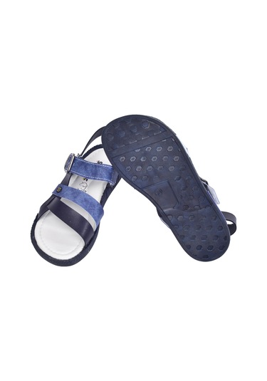 Kiko Şb 2517-26 Orto Pedik Erkek Çocuk Sandalet Terlik Siyah-Mavi Beyaz - Mavi - Siyah