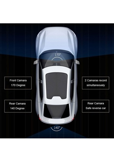 Samdoo Araç Kamerası 1080p Full Hd Gece Görüşlü Geniş Açı Dvr Kayıt Cihazı Hareket Algılama Ve Park Modu