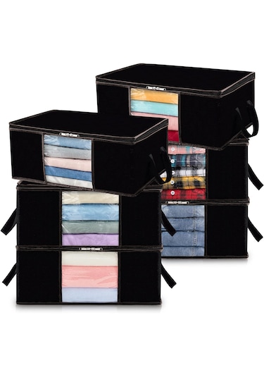 5 Adet Beyaz Mega Boy Baza Altı & Gardrop Yorgan Ve Kıyafet Hurcu