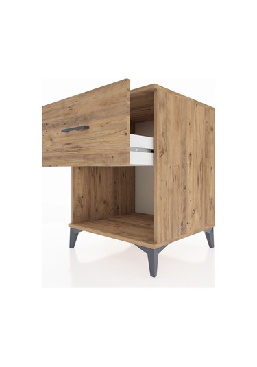 Kronos Komodin Tek Çekmeceli 60x59x80 Çam-çam Çam