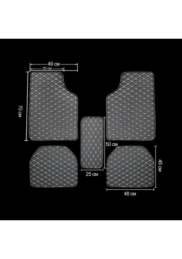 Liangmei Araba Paspaslar Pu Deri Su Geçirmez Evrensel 5 Adet Oto