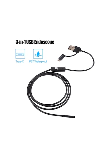 Tenfowee 3'ü 1 Arada Endoskop, Ip67 Su Geçirmez, Type-c/android/pc Bağlantı, 10m Esnek Kablo, An100 5.5mm 10m