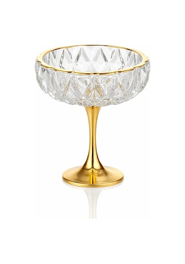 Diamond Metal Ayaklı Sunumluk 6 Lı Gold Altın