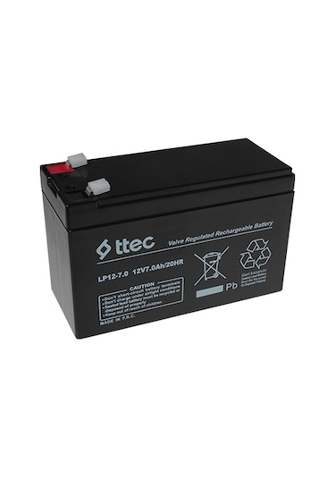 Ttec 12 V 7 AH Bakımsız Kuru Akü 2018 Üretim