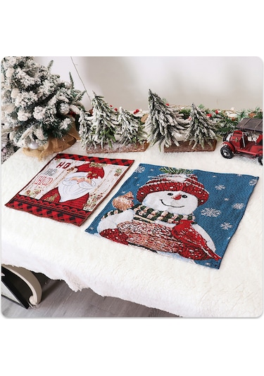 Neevoyu Noel Güneşi Desenli Isıya Dayanıklı Örgü Kumaş Yemek Masası Altlığı 43x33 Cm - Aile, Parti, Bar Kullanıma Uygun