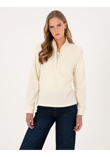 Pierre Cardin Kadın Ekru Sweatshirt 50316333-vr019 Ekru