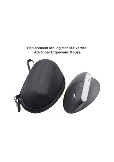 Fastbuy Logitech Mx Vertical Fare İçin Ergonomik Taşıma Kılıfı, Eva + Naylon, Siyah Dış, Gri İç, Korumalı Depolama Siyah