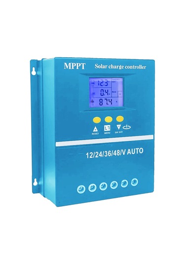 Mufunye Mppt Güneş Kontrol Cihazı Mavi Kademeli Akıllı Işık Kontrolü Pil Koruması Lcd Ekran Arka Aydınlatmalı 12/24/36/48v Otomatik Tanımlama 90a