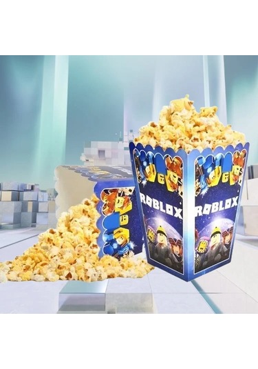 Mısır Kutusu Pop Corn 8 Li Roblox Temalı Doğum Günü Parti Malzemesi