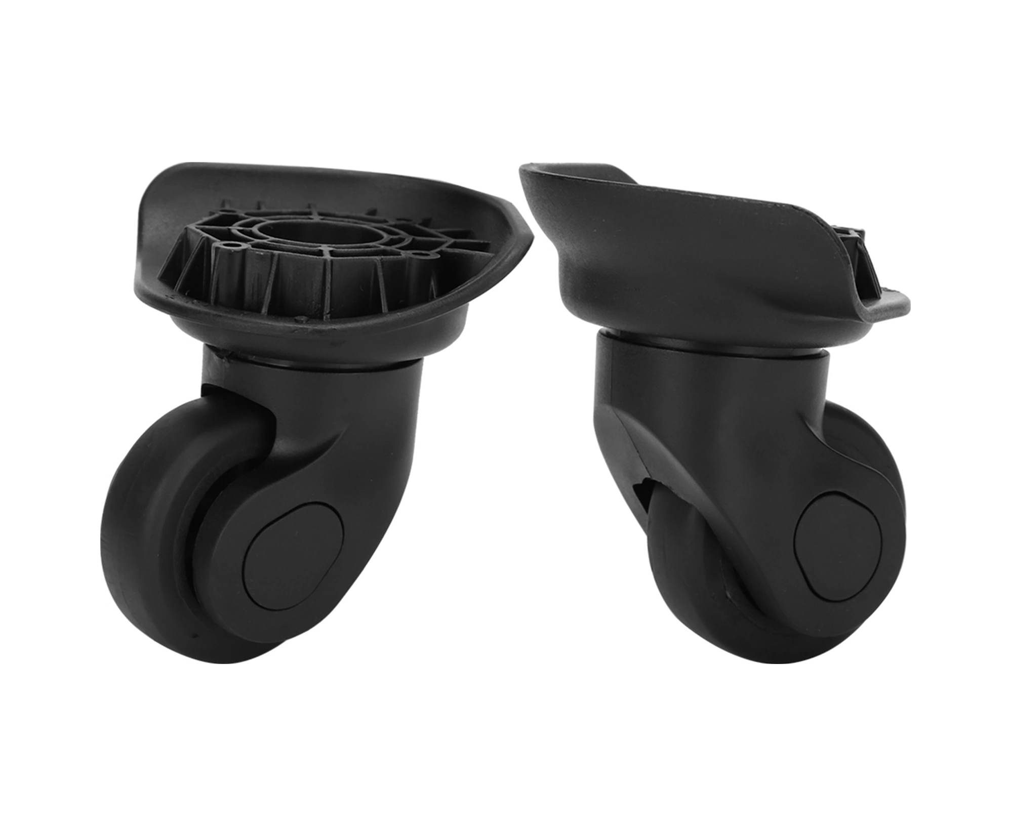 Shineyee Sessiz Tek Satırlı Valiz Tekerlekleri, Pp+pet Malzeme, Dayanıklı Ve Basınç Direnci, Valiz Tamiri Aksesuarı Siyah, 2 Adet, 8 Çivi İle