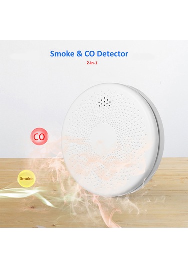 Yifomall Tuya Wifi Akıllı Duman Ve Karbonmonoksit Kombine Algılayıcı - Co & Duman Sensörü, 85db Alarm, Smart Life Uygulaması Pil Dahil Değil